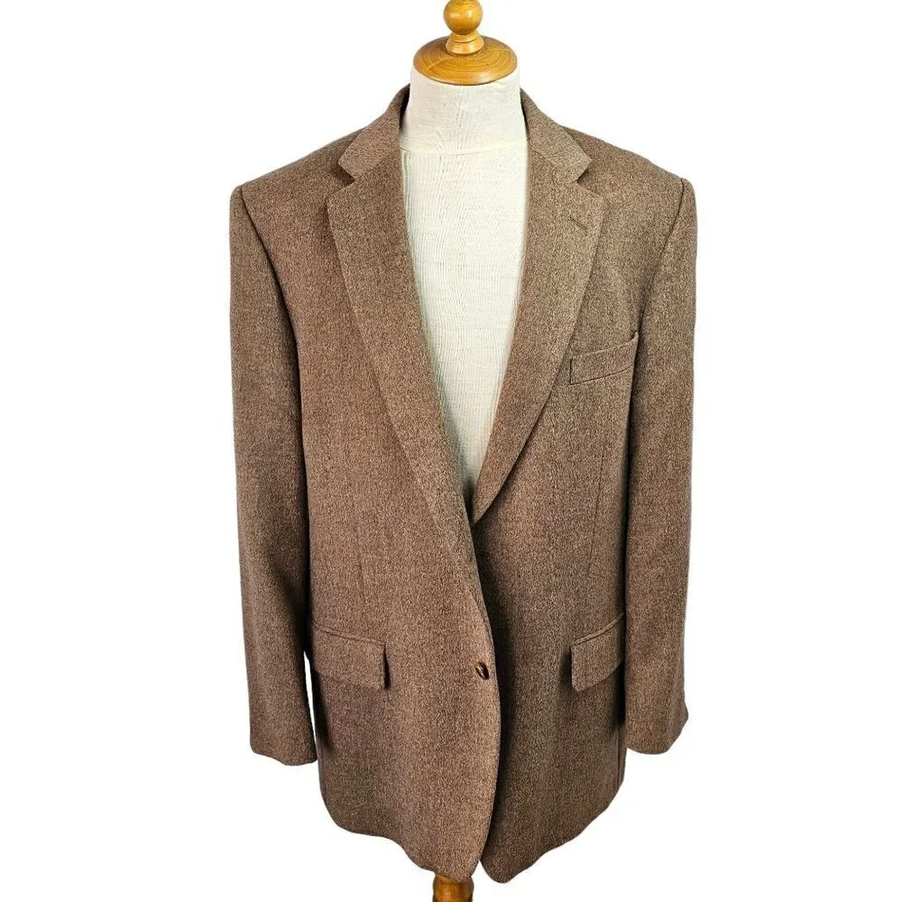 W H Belk 100% Camelhair 2 Btn Sport Coat Mens Size 44L 3